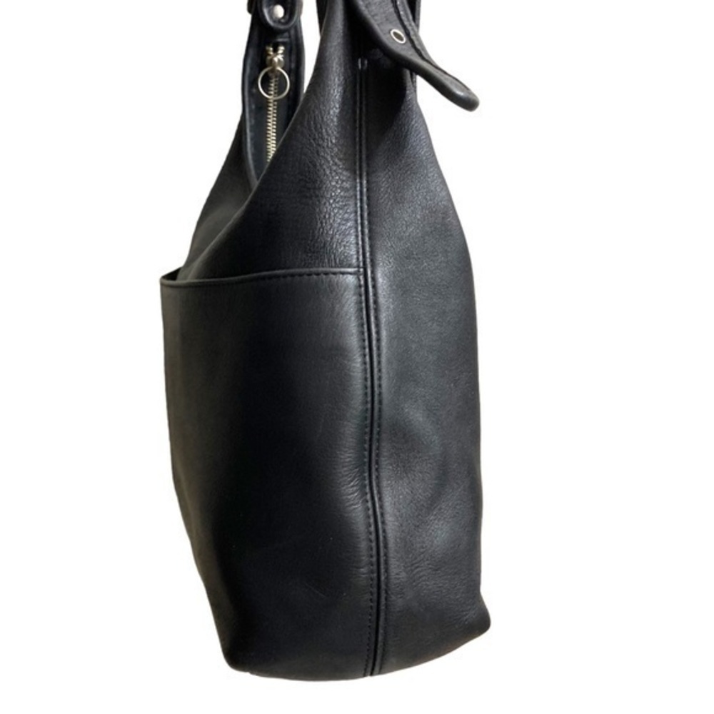 Coach vintage black leather legacy hobo bag nickel hardware 9058 - Picture 3 of 14